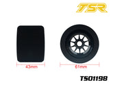 TS01198 1/10 Pre-Glued Foam Tire Rear 25Sh